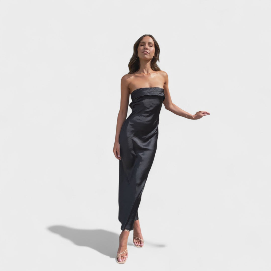 Carmen | Vestido de satén sin mangas