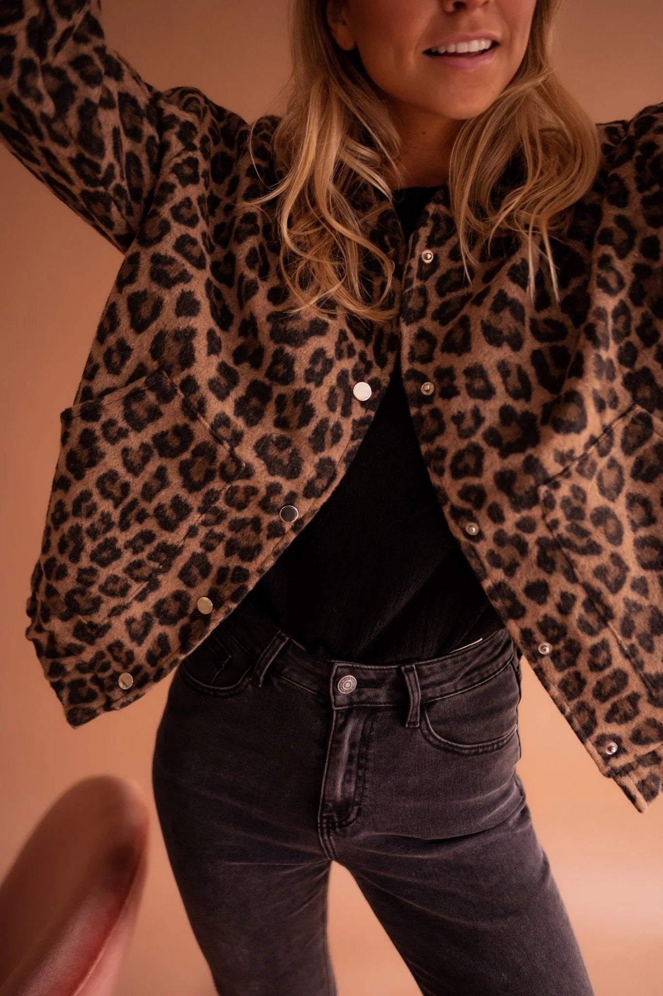 DANIELA|  Chaqueta Bomber Leopardo