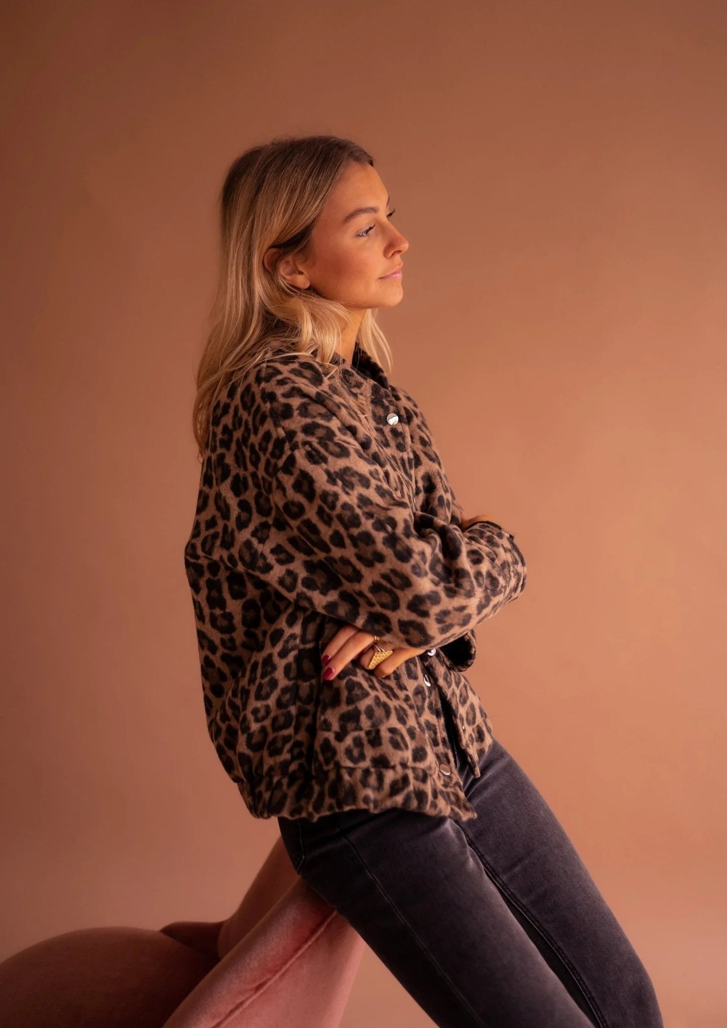 DANIELA|  Chaqueta Bomber Leopardo