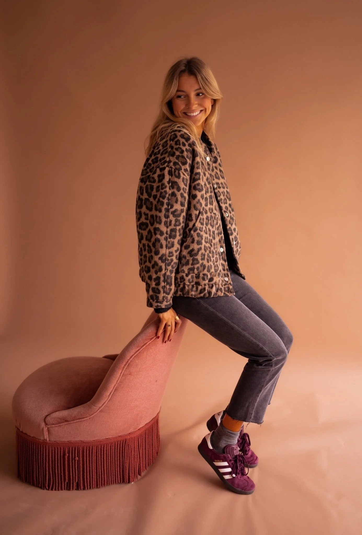 DANIELA|  Chaqueta Bomber Leopardo